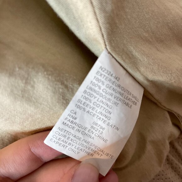 Tristan Suede Leather Perforated Bomber Moto Jacket Medium - Picture 10 of 11